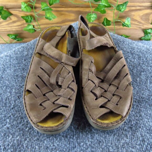 Naot Women's Ankle Strap Brown Leather Sz 8‎ Medium Used 2025 - Picture 2 of 6